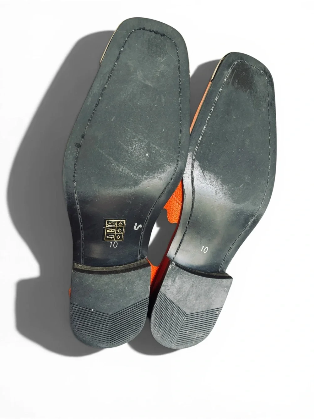 Viotti Orange Men's Lace-Up Derby Shoes